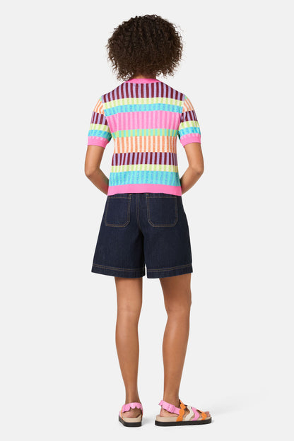 Gorman NZ - Holiday Stripe Cotton Cardigan - multi