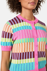 Gorman NZ - Holiday Stripe Cotton Cardigan - multi