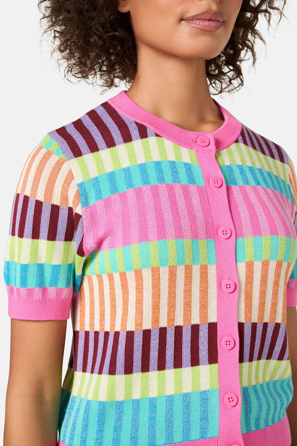 Gorman NZ - Holiday Stripe Cotton Cardigan - multi