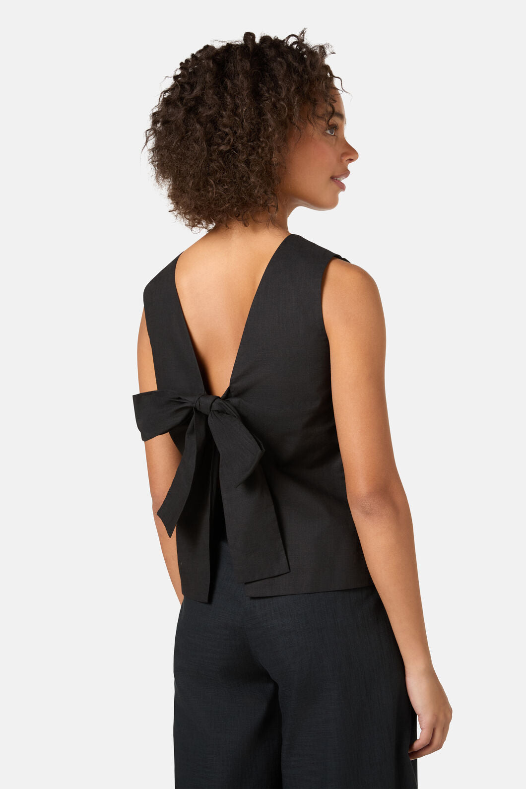 Gorman NZ - Lucy Cotton Tie Tank - black