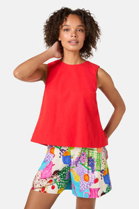 Gorman NZ - Lucy Cotton Tie Tank - red