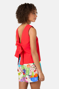 Gorman NZ - Lucy Cotton Tie Tank - red