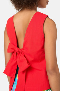 Gorman NZ - Lucy Cotton Tie Tank - red