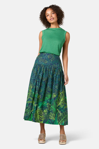 Gorman NZ - Tree Fern Print Midi Skirt - print
