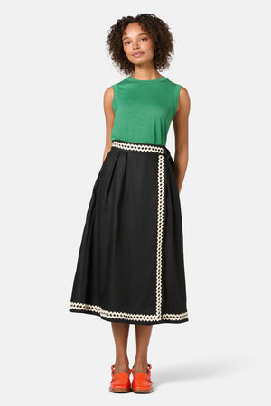 Gorman NZ - Cindy Cotton Midi Skirt - black