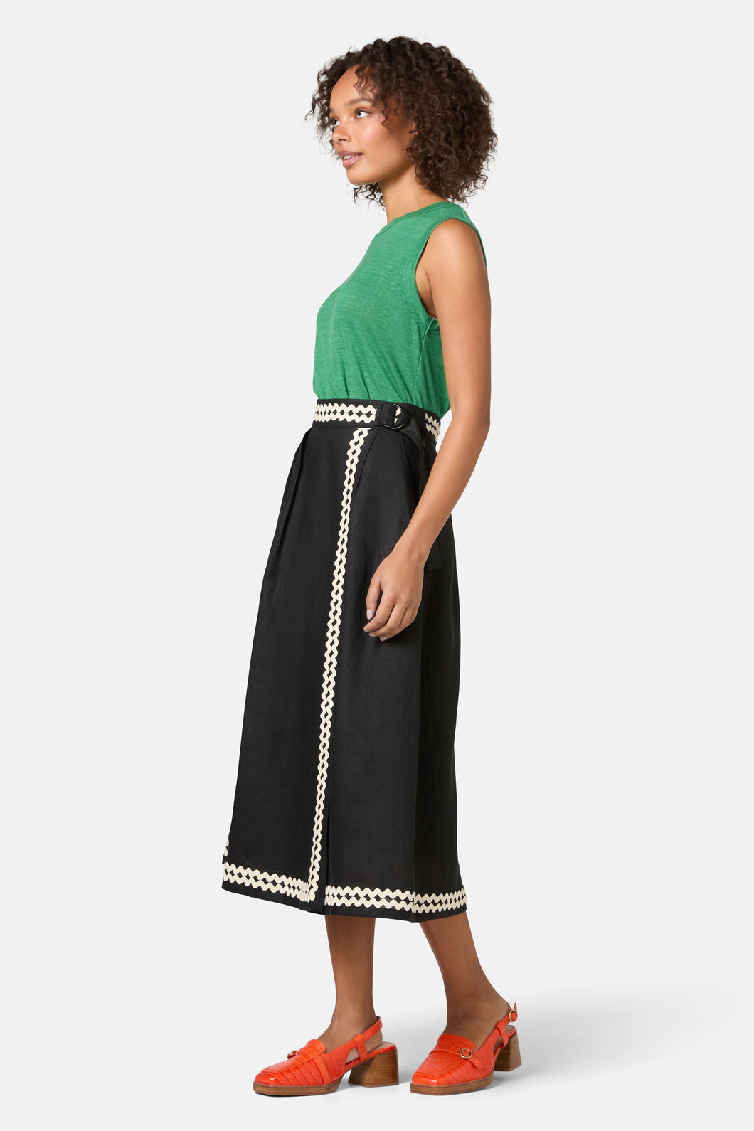 Gorman NZ - Cindy Cotton Midi Skirt - black