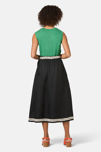 Gorman NZ - Cindy Cotton Midi Skirt - black