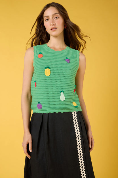 Gorman NZ - Fruit Party Cotton Knit Tank - green