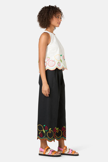 Gorman NZ - Fruity AnglaiseEmbroideredTank - white