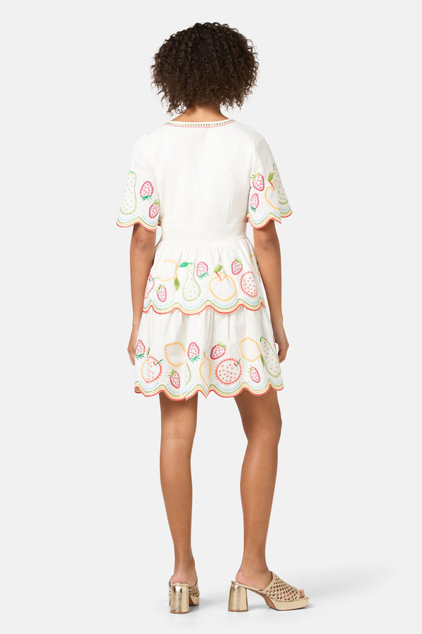 Gorman NZ - Fruity Anglaise Embroidered Dr - white