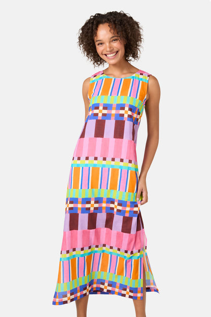 Gorman NZ - Holiday Stripe Long Dress - print
