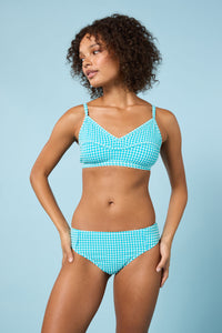 Gorman NZ - TidalTartanGinghamBikiniBottom - aqua