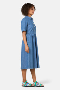 Gorman NZ - Chantelle Chambray Dress - mid-blue