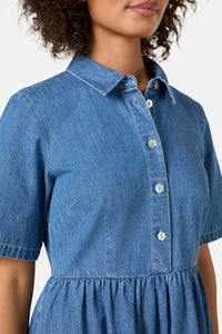 Gorman NZ - Chantelle Chambray Dress - mid-blue