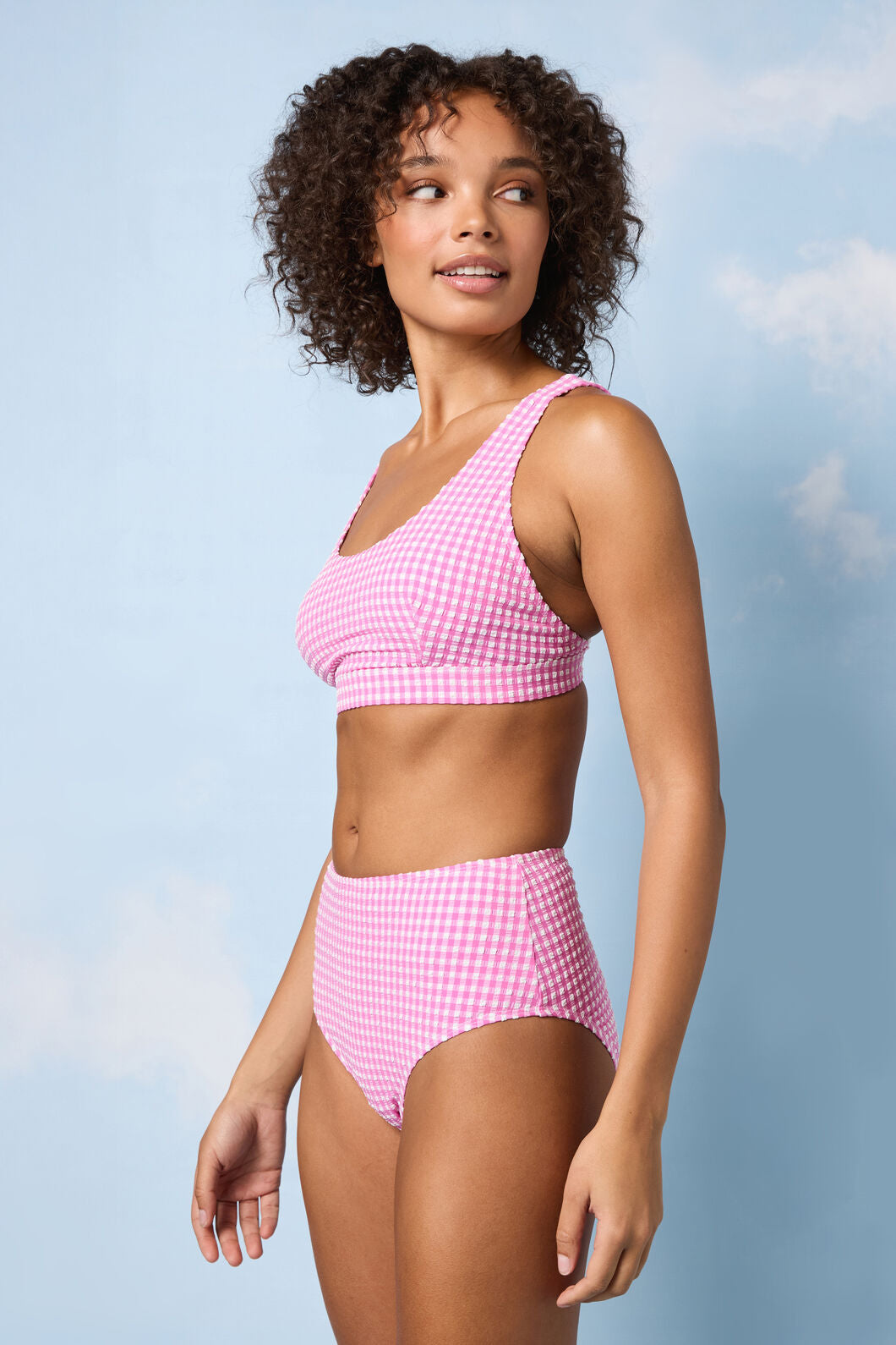 Gorman NZ - Gingham Bikini Top - pink