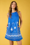 Gorman NZ - Atrium Embroidered Shift Dress - blue