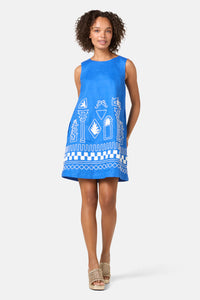 Gorman NZ - Atrium Embroidered Shift Dress - blue