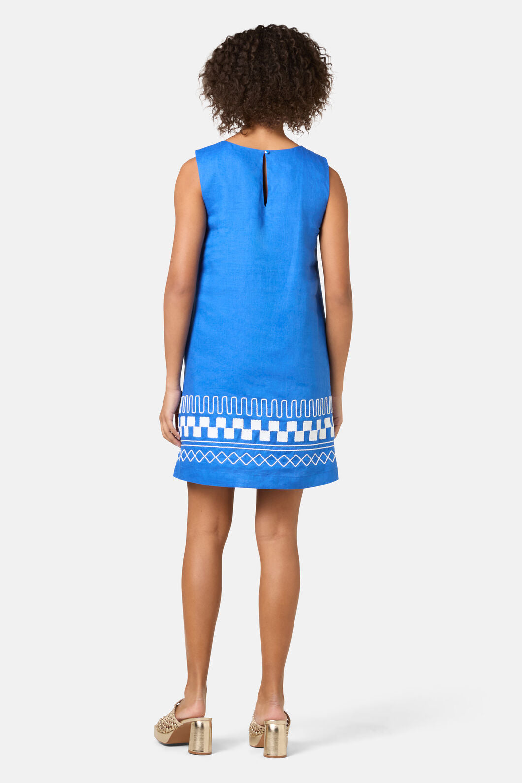 Gorman NZ - Atrium Embroidered Shift Dress - blue