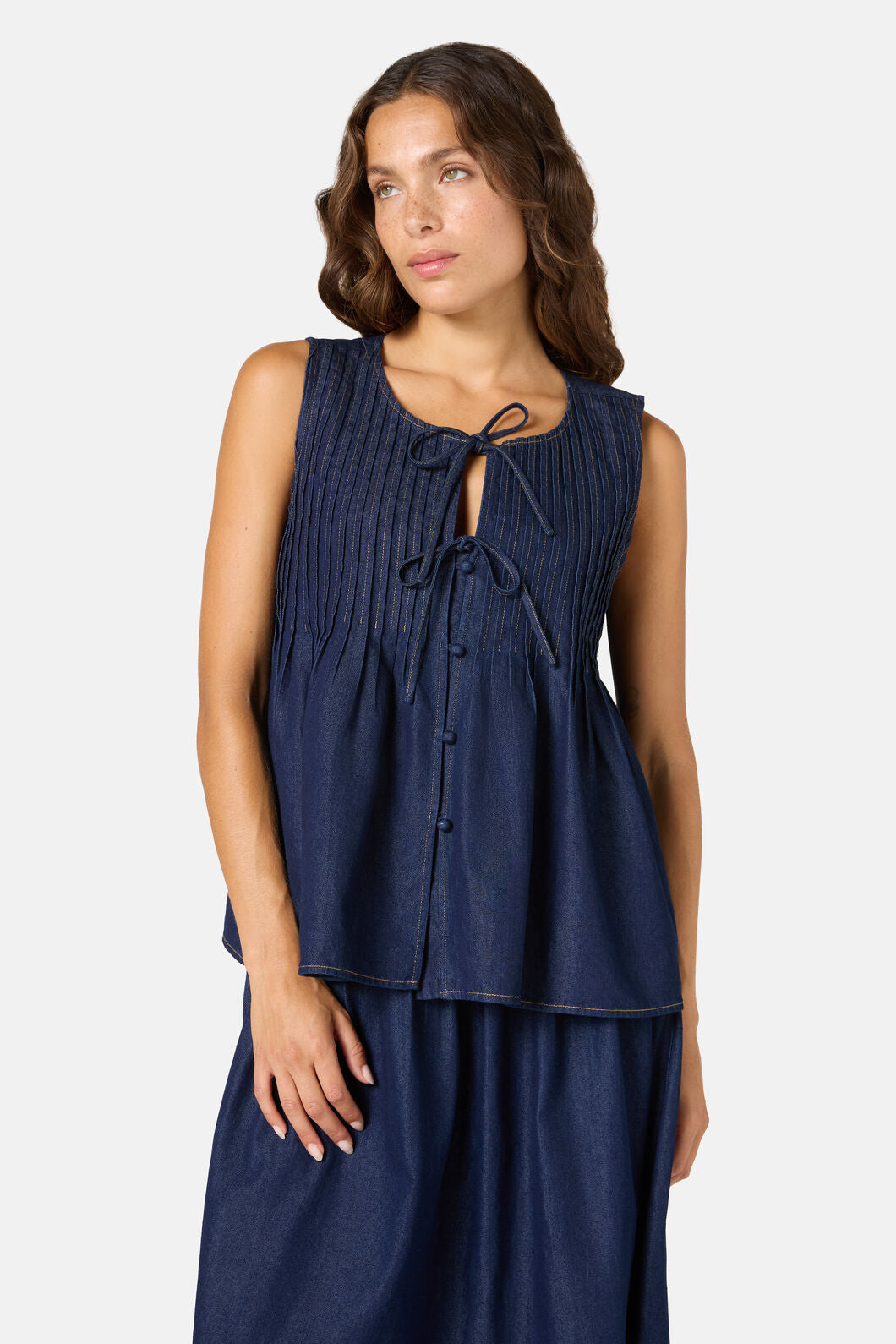Gorman NZ - Gabrielle Chambray Top - indigo