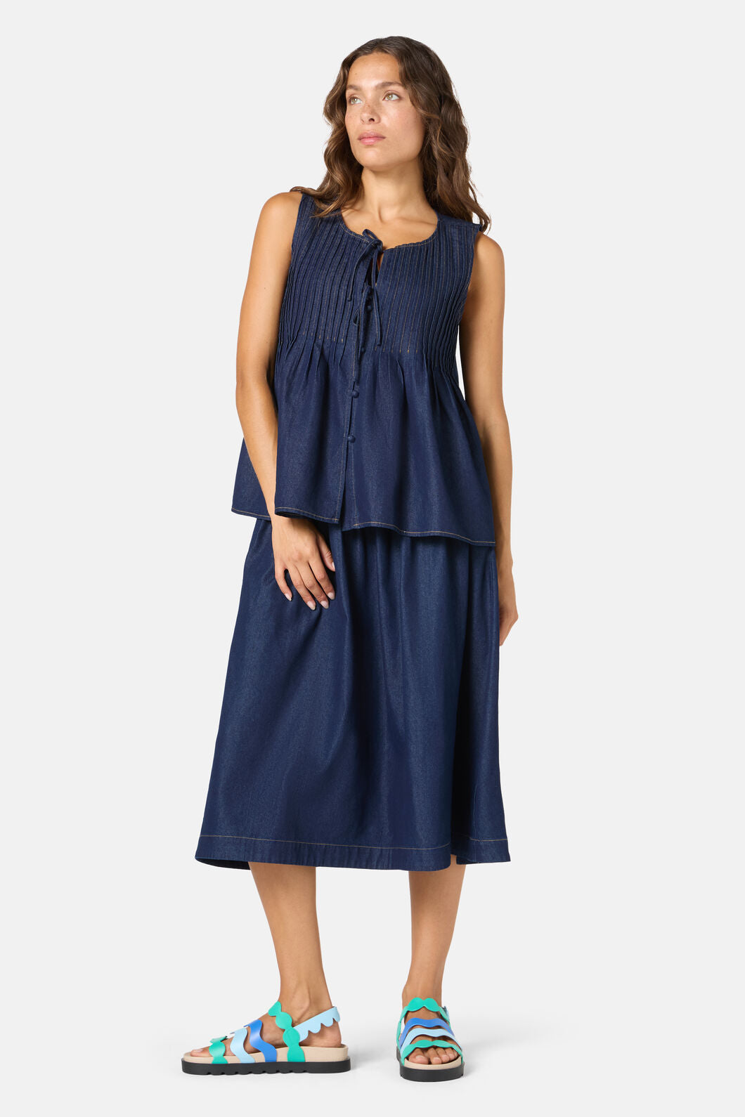 Gorman NZ - Gabrielle Chambray Top - indigo