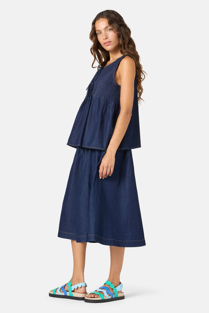 Gorman NZ - Gabrielle Chambray Top - indigo