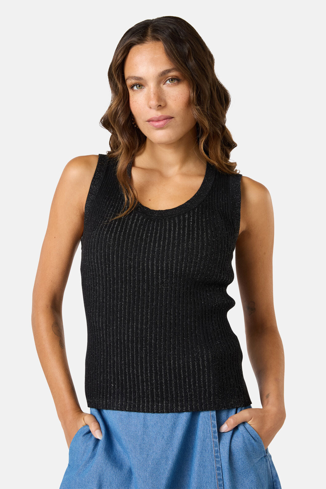 Gorman NZ - Allegra Cotton Knit Tank - black