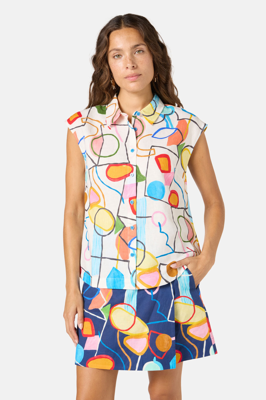 Gorman NZ - Line And Dandy Print Shirt - print