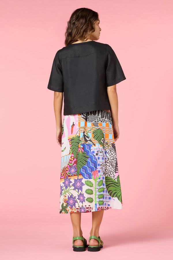 Gorman NZ - Tie And True Linen Top - black