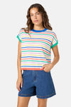 Gorman NZ - Line And Dandy Stripe Top - grey-stripe