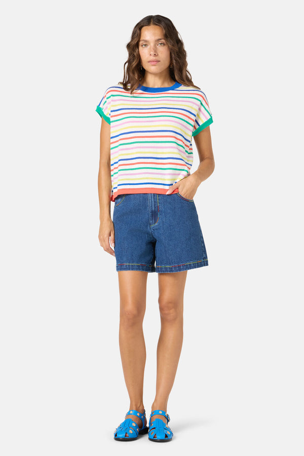 Gorman NZ - Line And Dandy Stripe Top - grey-stripe