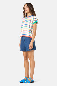 Gorman NZ - Line And Dandy Stripe Top - grey-stripe