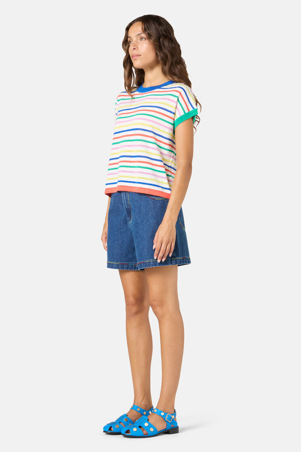 Gorman NZ - Line And Dandy Stripe Top - grey-stripe
