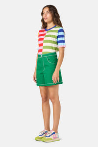 Gorman NZ - Twist And Stitch Denim Shorts - green