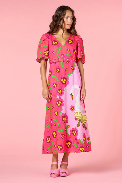 Gorman NZ - Eros Linen Summer Maxi Dress - print