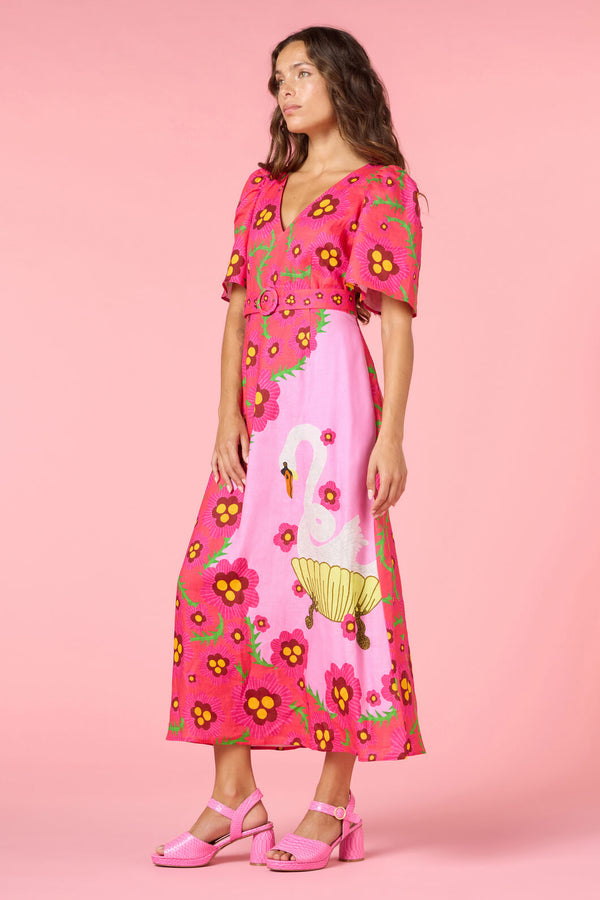 Gorman NZ - Eros Linen Summer Maxi Dress - print