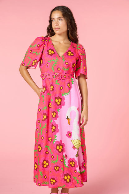 Gorman NZ - Eros Linen Summer Maxi Dress - print