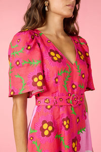 Gorman NZ - Eros Linen Summer Maxi Dress - print