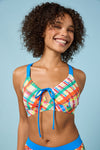 Gorman NZ - Geo Pop Check Bikini Top - print