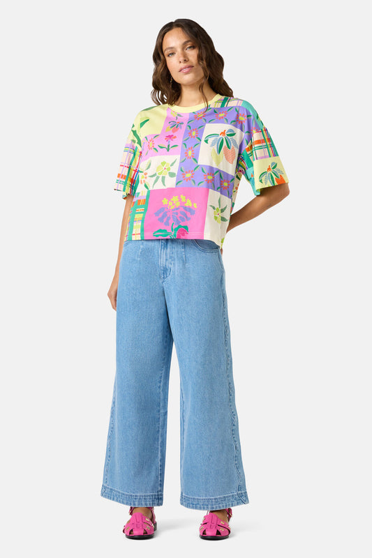 Gorman NZ - Stencil Garden Relaxed Tee - print