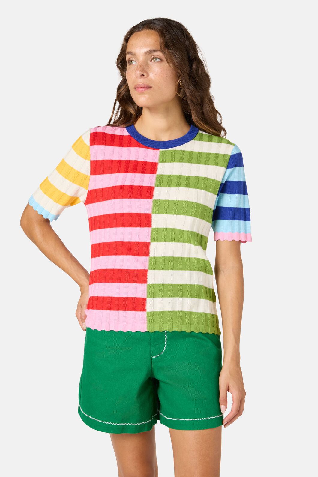 Gorman NZ - Stripe Pop Knit Top - multi