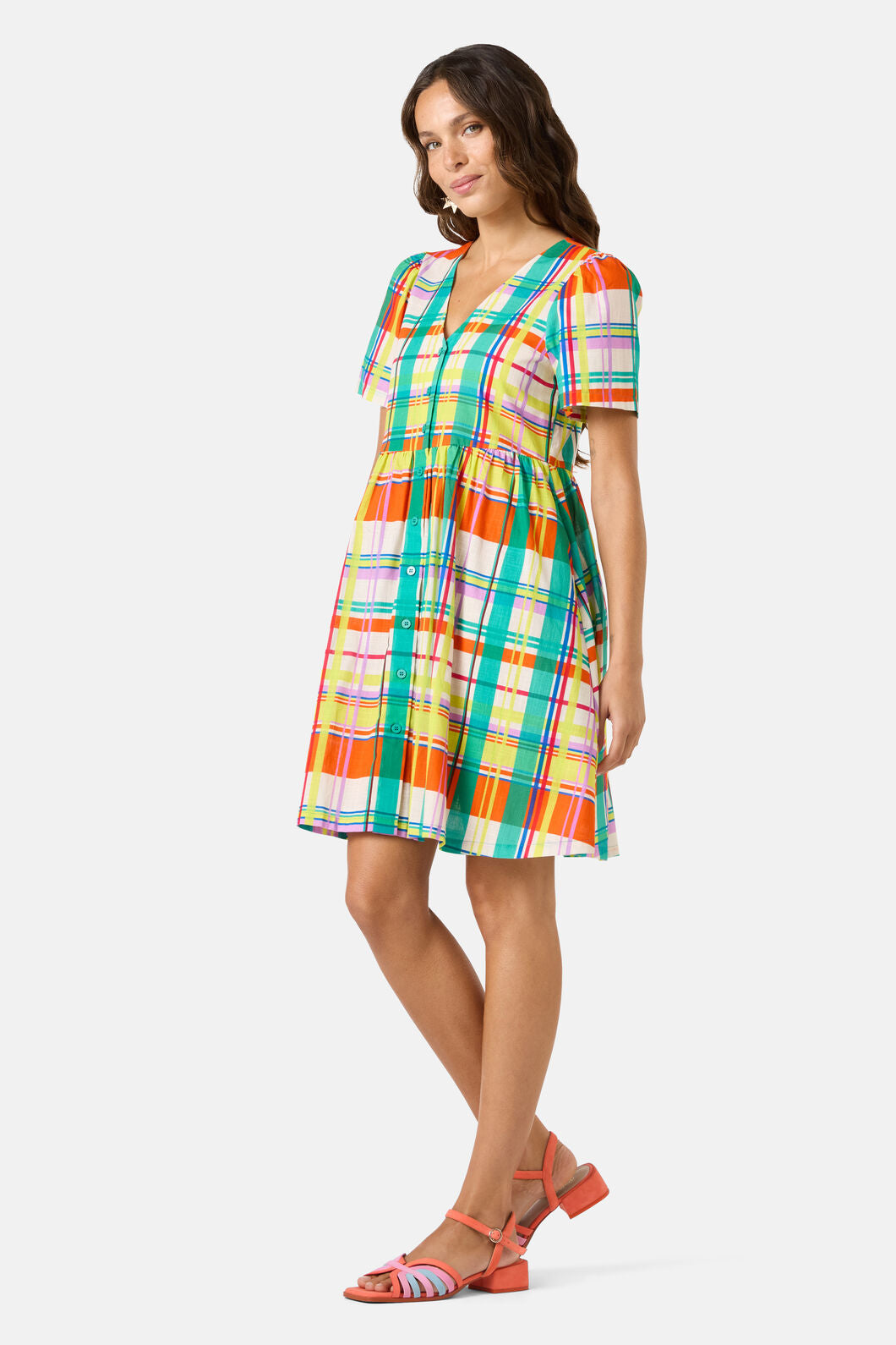 Gorman NZ - Geo Pop Check Smock Dress - print