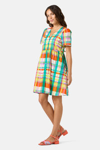Gorman NZ - Geo Pop Check Smock Dress - print
