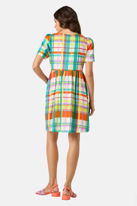 Gorman NZ - Geo Pop Check Smock Dress - print