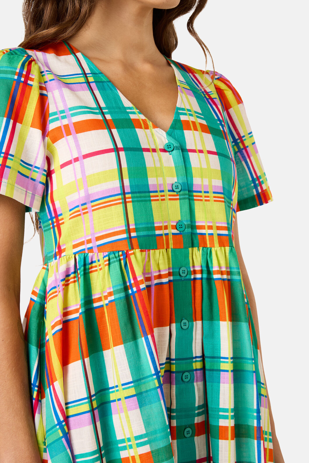 Gorman NZ - Geo Pop Check Smock Dress - print