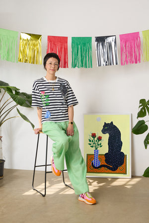 Gorman NZ - Gone Fishing Print Relaxed Tee - stripe