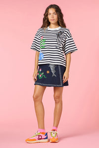 Gorman NZ - Gone Fishing Print Relaxed Tee - stripe