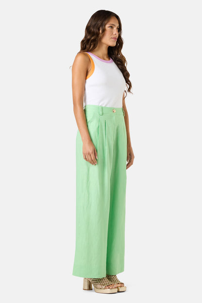 Gorman NZ - Olivia Tailored Linen Pant - apple