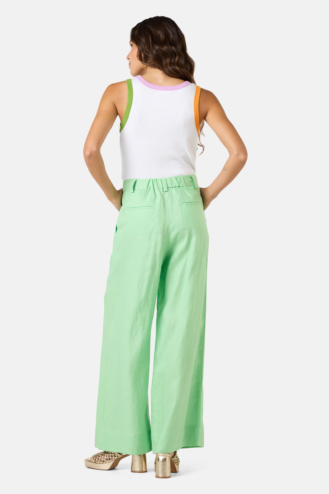 Gorman NZ - Olivia Tailored Linen Pant - apple
