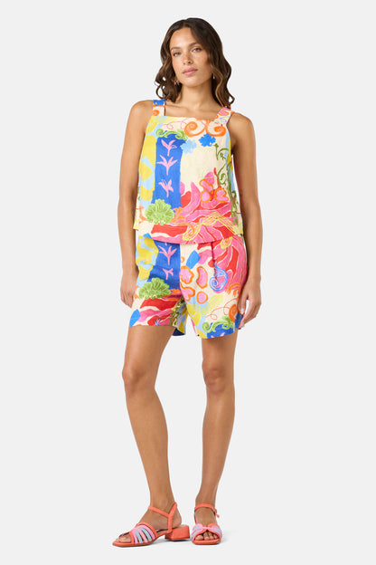 Gorman NZ - Fleur Tango Linen Tank Top - print