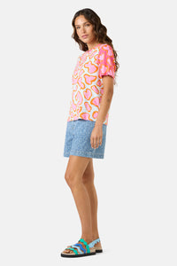 Gorman NZ - Fleur Rosa Print Classic Tee - print